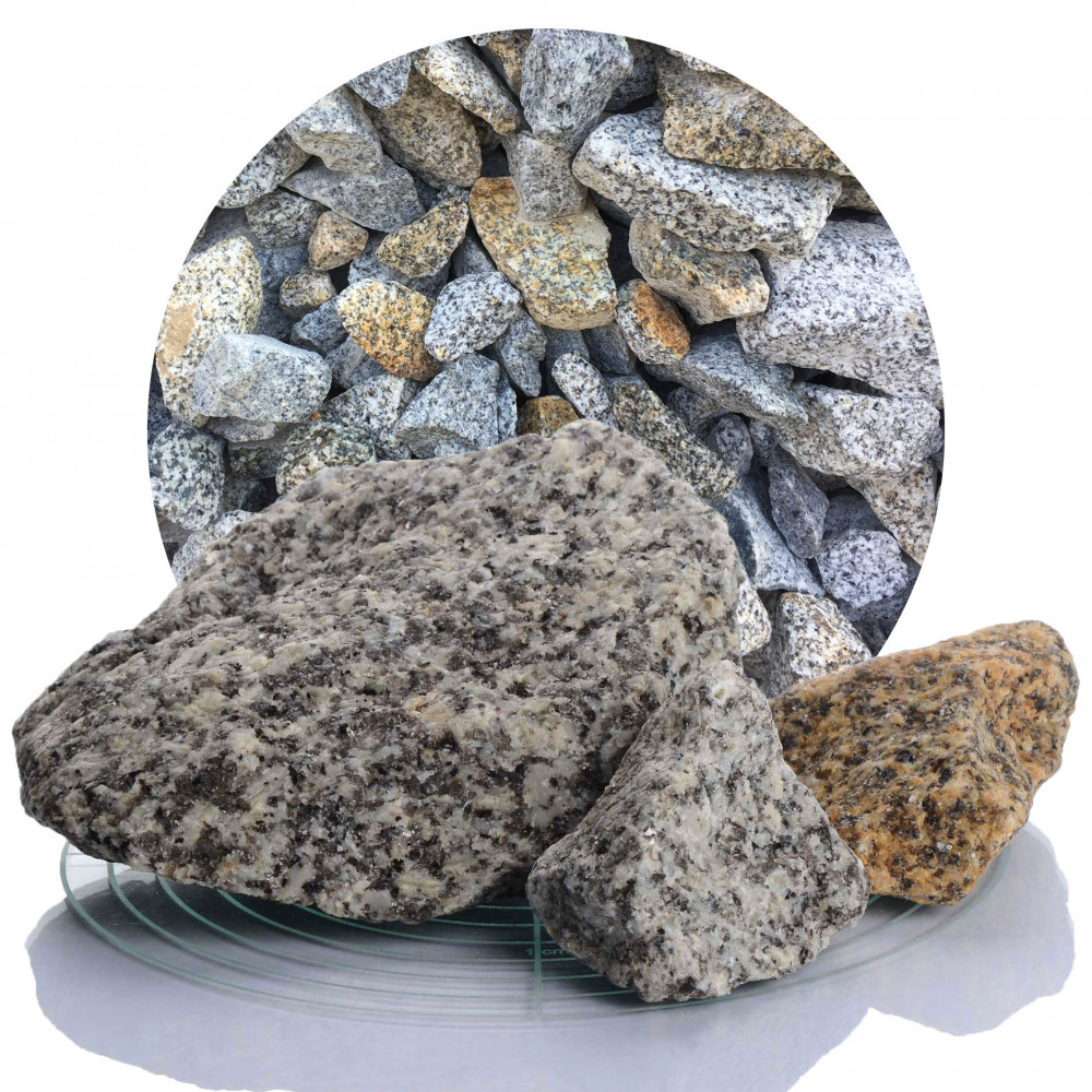 Granit Gabionensteine gelb-grau 60-120 mm von Schicker Mineral