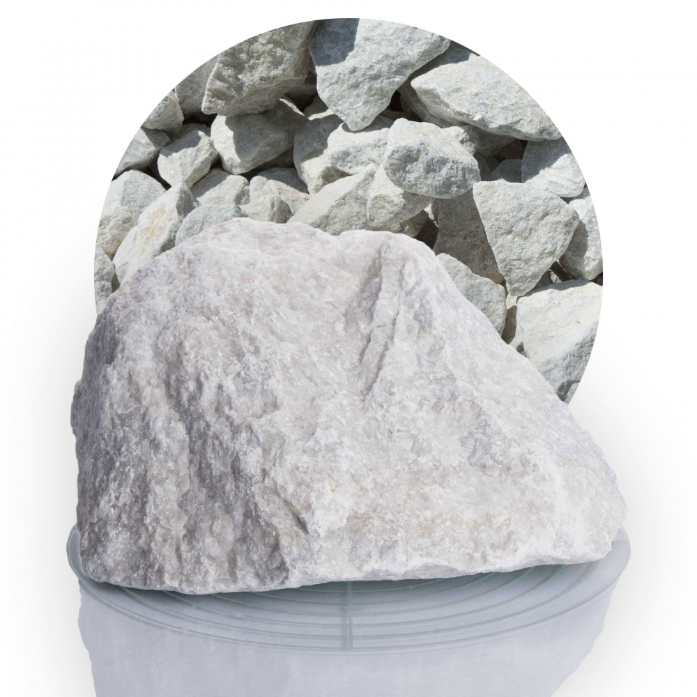 Marmor Gabionensteine weiß 90-200 mm von Schicker Mineral