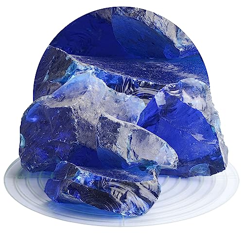 Schicker Mineral Glassteine zur Befüllung von Gabionen, als Gabionensteine und Dekosteine geeignet, zur Gartendeko, Glasbruch, praktisch verwitterungsfrei (Kobaltblau, 20 kg 60-120 mm) von Schicker Mineral