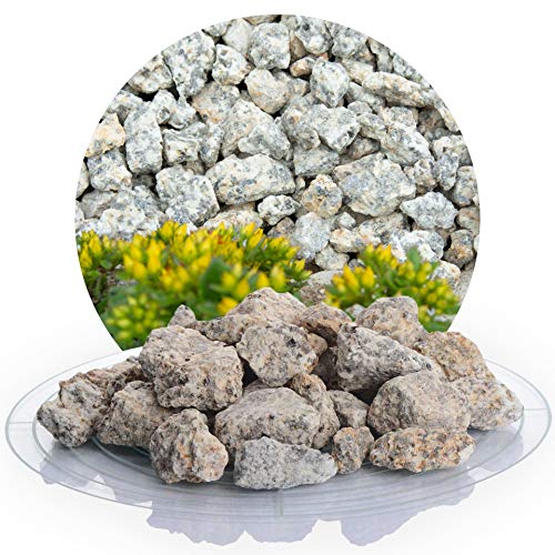Schicker Mineral Granit Ziersplitt gelb 25 kg in 8-16 mm und 16-32 mm, ideal zur Gartengestaltung, gelber Granit Naturstein Splitt (16-32 mm) von Schicker Mineral