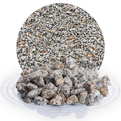 Schicker Mineral Granit Ziersplitt gelb-grau 25 kg in 8-16 mm und 16-32 mm, ideal zur Gartengestaltung, bunter Granit Naturstein Splitt (8-16 mm) von Schicker Mineral