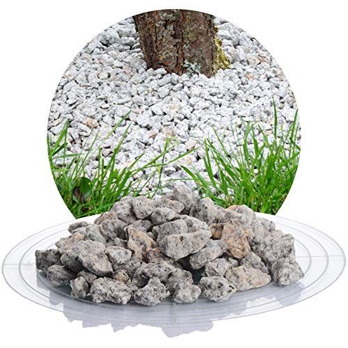 Schicker Mineral Granit Ziersplitt grau 25 kg in 8-16 mm und 16-32 mm, ideal zur Gartengestaltung, Salz und Pfeffer Granit Naturstein Splitt (8-16 mm) von Schicker Mineral