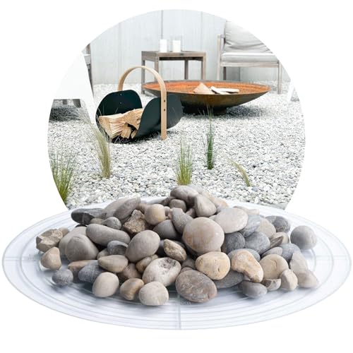 Schicker Mineral Isarkies Zierkies bunt 8-16 mm 25 kg, natürlich gerundeter Flusskies, witterungsbeständig, Gartengestaltung von Schicker Mineral