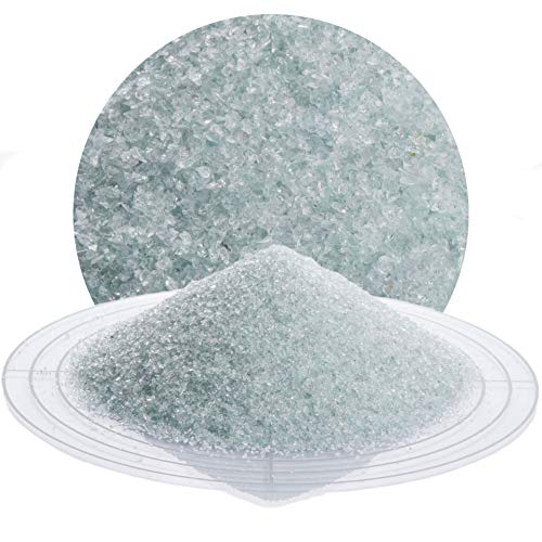 Strahlmittel Glasgranulat 25 kg, viele Körnungen zum optimalen Sandstrahlen, Glasbruch Strahlgut hergestellt in Deutschland, umweltfreundliches Mehrweg-Sandstrahlmittel (Glasgranulat, 300-800 µm) von Schicker Mineral