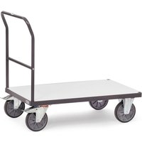 fetra® ESD-Plattformwagen, mit Holzladefläche BxT 700 x 1.000 mm, TK 600 kg von fetra®