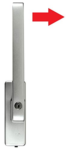 GU Schiebetür PSK Drehgriff abschließbar DIRIGENT 966/976, 34225 oder auch 30152, DIN Links silber EV1 mit Aussperrsicherung incl. SN-TEC Montageschlüssel von SN-TEC