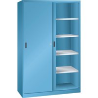 LISTA Schiebetürschrank, (BxH) 1000x1950mm, 4 Verstellböden, Tiefe 400mm, lichtblau von Lista