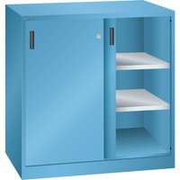 LISTA Beistellschrank mit Schiebetüren, (BxTxH) 1000x400x1000mm, 2 Verstellböden, lichtblau von Lista