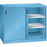 LISTA Beistellschrank mit Schiebetüren, (BxH) 1250x1000mm, 2 Verstellböden, Tiefe 580mm, lichtblau von Lista