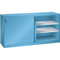 LISTA Beistellschrank mit Schiebetüren, (BxH) 2000x1000mm, 4 Verstellböden, Tiefe 500mm, lichtblau von Lista