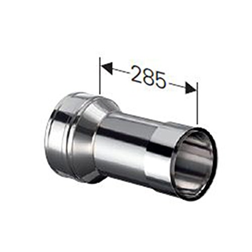 Edelstahlschornstein Ø 150 mm - Anschlussübergang DW - EW 130 mm (Stahlrohr), mit Klemmband von Schiedel