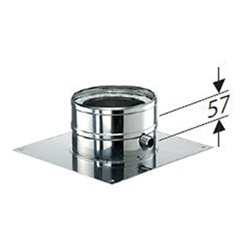 Ø 130 mm Schiedel ICS Grundplatte für Bodenmontage, Ablauf seitlich Ø 130 mm Schiedel ICS Grundplatte für Bodenmontage, Ablauf seitlich von Schiedel