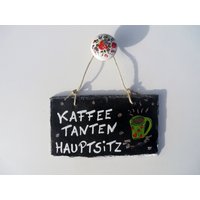Kaffee Schieferschild von Schiefermalerin