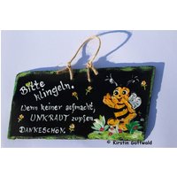 Klingelschild Mit Hummel von Schiefermalerin