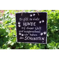 Schild Hund Schiefer von Schiefermalerin