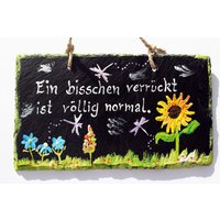 Spruch-Schild Sonnenblume von Schiefermalerin