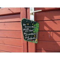 Spruchschild Baum von Schiefermalerin