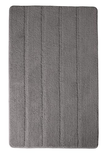 Schiesser Badteppich Milano mit rutschhemmender Rückenbeschichtung, Farbe:Anthrazit, Größe:60 x 100 cm von Schiesser