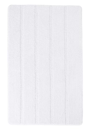 Schiesser Badteppich Milano mit rutschhemmender Rückenbeschichtung, Farbe:Weiß, Größe:60 x 100 cm von Schiesser