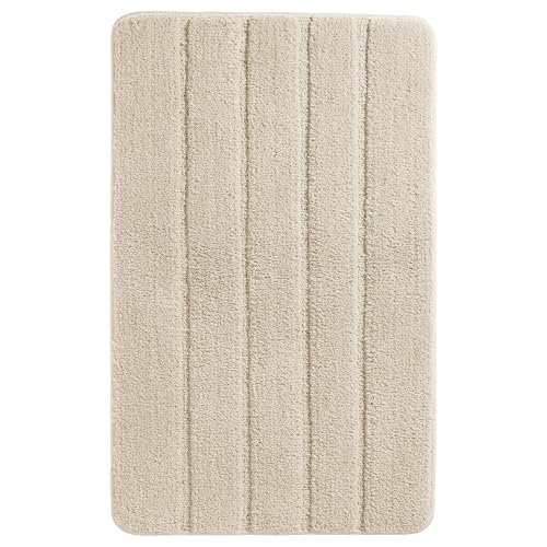 Schiesser Badteppich Milano mit weichem Flor und rutschhemmender Rückseite | 60x100cm | Sand von Schiesser
