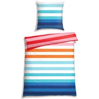 Schiesser Bettwäsche "Happy Stripe aus weicher Baumwolle und jeder Menge bunter Streifen" 2 Stk. tlg. MADE IN GREEN by OEKO-TEX von Schiesser