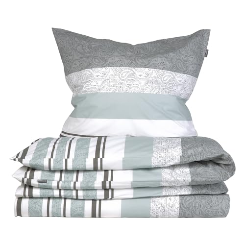 Schiesser Bettwäscheset Adele - Renforcé - 2-teilig - 155 x 220 cm - Grau von Schiesser
