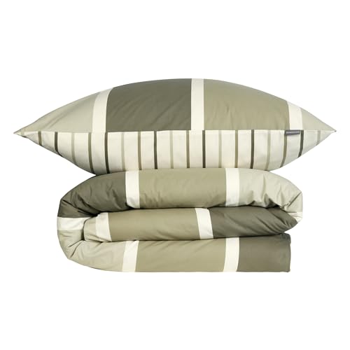 Schiesser Bettwäscheset Brody - Renforcé - 2-teilig - 135 x 200 cm - Grün von Schiesser