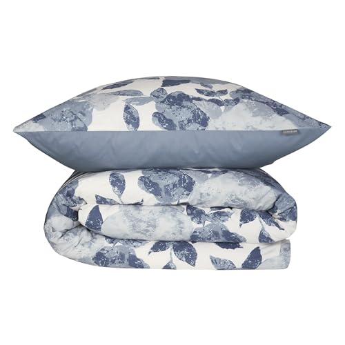 Schiesser Bettwäscheset Elisa | 2-teilig | Floral | Renforcé | 100% Baumwolle | Oeko-Tex Zertifiziert | Reißverschluss | 155x220cm + 80x80cm | Hellblau von Schiesser