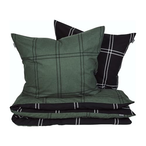 Schiesser Bettwäscheset Ellis - Feinbiber - 2-teilig - 135 x 200 cm - Dunkelgrün Schiesser Bettwäscheset Ellis - Feinbiber - 2-teilig - 135 x 200 cm - Dunkelgrün von Schiesser