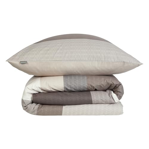 Schiesser Bettwäscheset Endy Stripes | 2-teilig | Gestreift | Renforcé | 100% Baumwolle | Oeko-Tex Zertifiziert | Reißverschluss | 135x200cm + 80x80cm | Grau von Schiesser