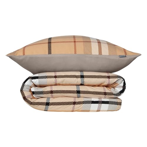 Schiesser Bettwäscheset Lenni - Feinbiber - 2-teilig - 135 x 200 cm - Sand von Schiesser