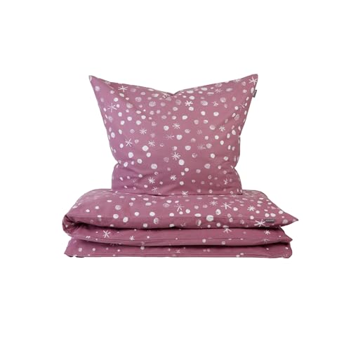 Schiesser Bettwäscheset Runa - Feinbiber - 2-teilig - 155 x 220 cm - Rosa von Schiesser
