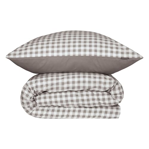 Schiesser Bettwäscheset Vichy | 2-teilig | Kariert | Renforcé | 100% Baumwolle | Oeko-Tex Zertifiziert | Reißverschluss | 135x200cm + 80x80cm | Grau Schiesser Bettwäscheset Vichy | 2-teilig | Kariert | Renforcé | 100% Baumwolle | Oeko-Tex Zertifiziert | Reißverschluss | 135x200cm + 80x80cm | Grau von Schiesser