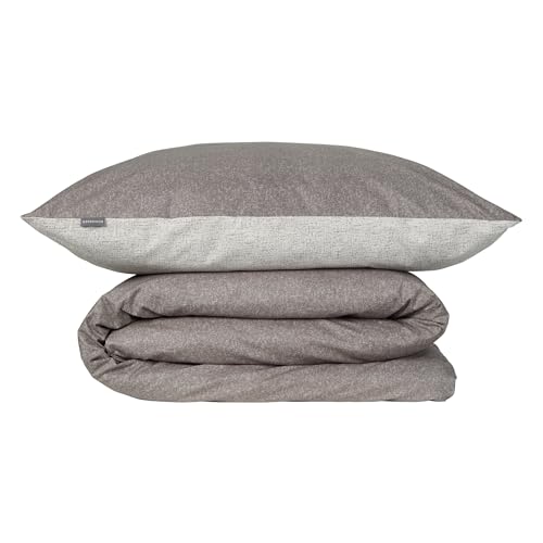 Schiesser Bettwäscheset Vinnie | 2-teilig | Zweifarbig | Renforcé | 100% Baumwolle | Oeko-Tex Zertifiziert | Reißverschluss | 135x200cm + 80x80cm | Grau von Schiesser