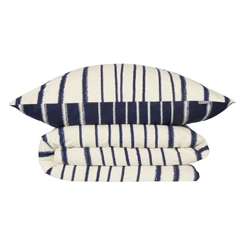 Schiesser Bettwäscheset Wesley | 2-teilig | gestreift | Renforcé | 100% Baumwolle | Oeko-Tex Zertifiziert | Reißverschluss | 135x200cm + 80x80cm | Blau von Schiesser
