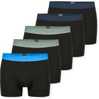 Schiesser Boxershorts ""95/5"", (5er Pack), farblich abgesetzter, sportlicher Logo-Webgummibund von Schiesser
