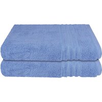 Schiesser Duschtücher "Milano aus 100% Baumwolle mit eleganter Bordüre in Hoch-Tief-Optik", (Set, 2 St., 2er Set Badetücher 70 x 140 cm), Made in Green von Schiesser