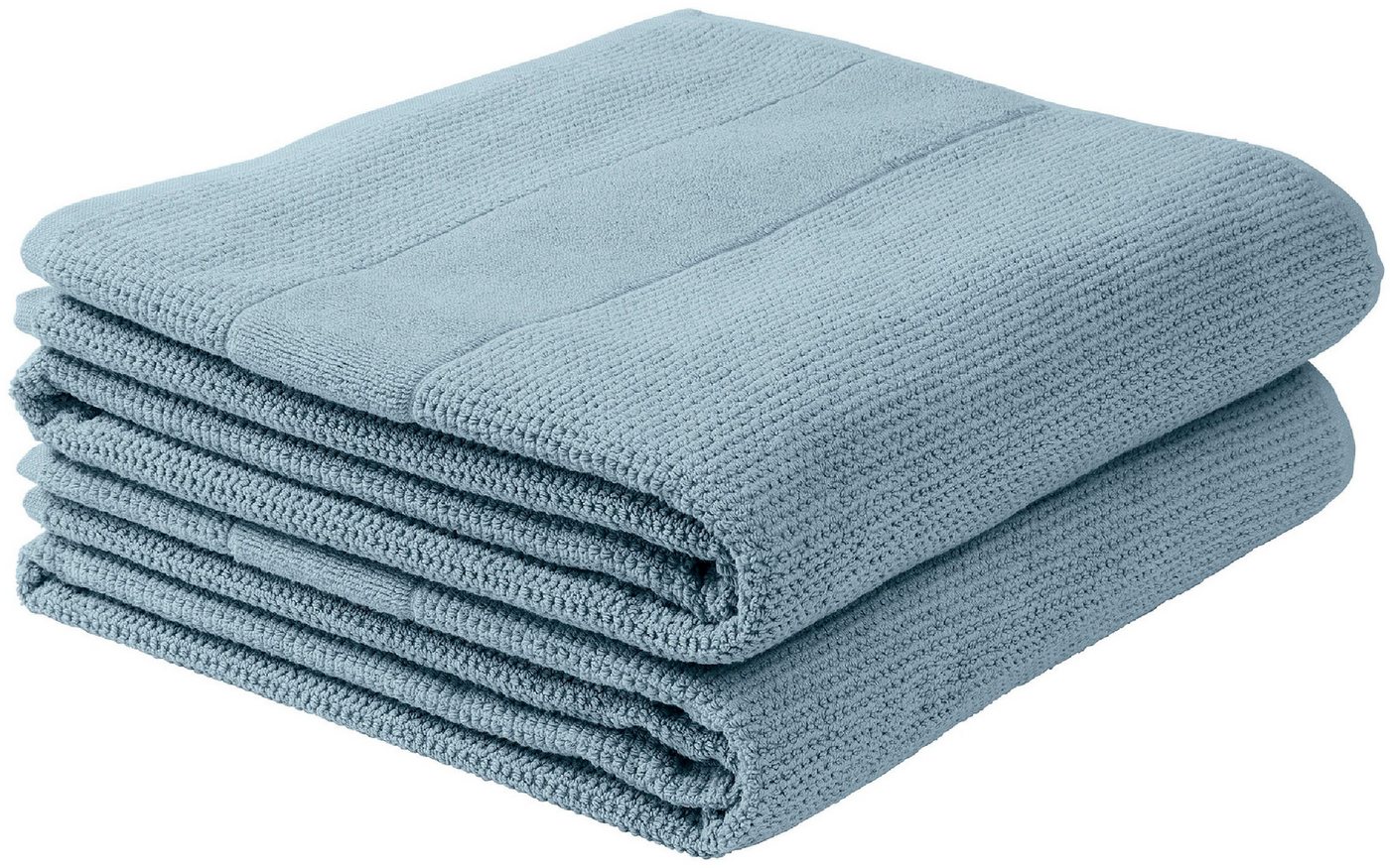 Schiesser Duschtücher Turin aus 100% Baumwolle in dezenter Reiskornoptik, Frottier (Set, 2-St), MADE IN GREEN by OEKO-TEX® von Schiesser