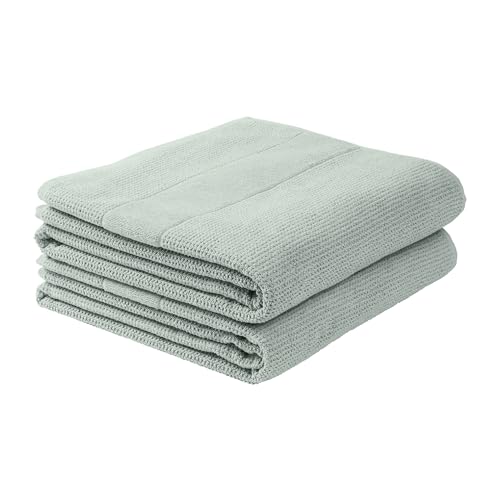 Schiesser Frottier Frottier Duschtuch Turin im 2er Set | 100% Baumwolle aus nachhaltiger Produktion | flauschig, saugstark, farbecht | 70x140cm | Hellpetrol von Schiesser