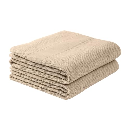 Schiesser Frottier Frottier Duschtuch Turin im 2er Set | 100% Baumwolle aus nachhaltiger Produktion | flauschig, saugstark, farbecht | 70x140cm | Sand von Schiesser