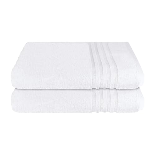 Schiesser Frottier Duschtuch Milano im 2er Set | 100% Baumwolle aus nachhaltiger Produktion | weich, saugstark, farbecht | 70x140cm | Weiß von Schiesser