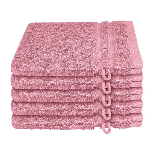 Schiesser Frottier Waschhandschuh Milano im 5er Set | 100% Baumwolle aus nachhaltiger Produktion | weich, saugstark, farbecht | 16x22cm | Malve von Schiesser