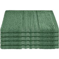 Schiesser Gästehandtücher "Milano aus 100% Baumwolle mit eleganter Bordüre in Hoch-Tief-Optik", (Set, 5 St., 5er Set Gästehandtücher 30 x 50 cm), Made in Green von Schiesser