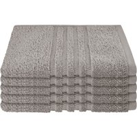 Schiesser Gästehandtücher "Milano aus 100% Baumwolle mit eleganter Bordüre in Hoch-Tief-Optik", (Set, 5 St., 5er Set Gästehandtücher 30 x 50 cm), Made in Green von Schiesser