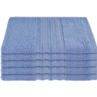 Schiesser Gästehandtücher "Milano aus 100% Baumwolle mit eleganter Bordüre in Hoch-Tief-Optik", (Set, 5 St., 5er Set Gästehandtücher 30 x 50 cm), Made in Green von Schiesser