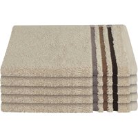 Schiesser Gästehandtücher "Skyline Color aus 100 % Baumwolle mit eleganter Streifenbordüre", (Set, 5 St., 5 Gästehandtücher (30x50 cm), MADE IN GREEN by OEKO-TEX von Schiesser