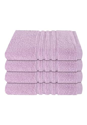 Schiesser Handtuch-Set Milano aus 100% Baumwolle, 4-teilig, Farbe:Rose, Größe:50 x 100 cm von Schiesser