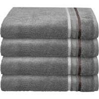 Schiesser - Handtuchset Skyline Color - 4-teilig - 50 x 100 cm - Dunkelgrau Schiesser - Handtuchset Skyline Color - 4-teilig - 50 x 100 cm - Dunkelgrau von Schiesser