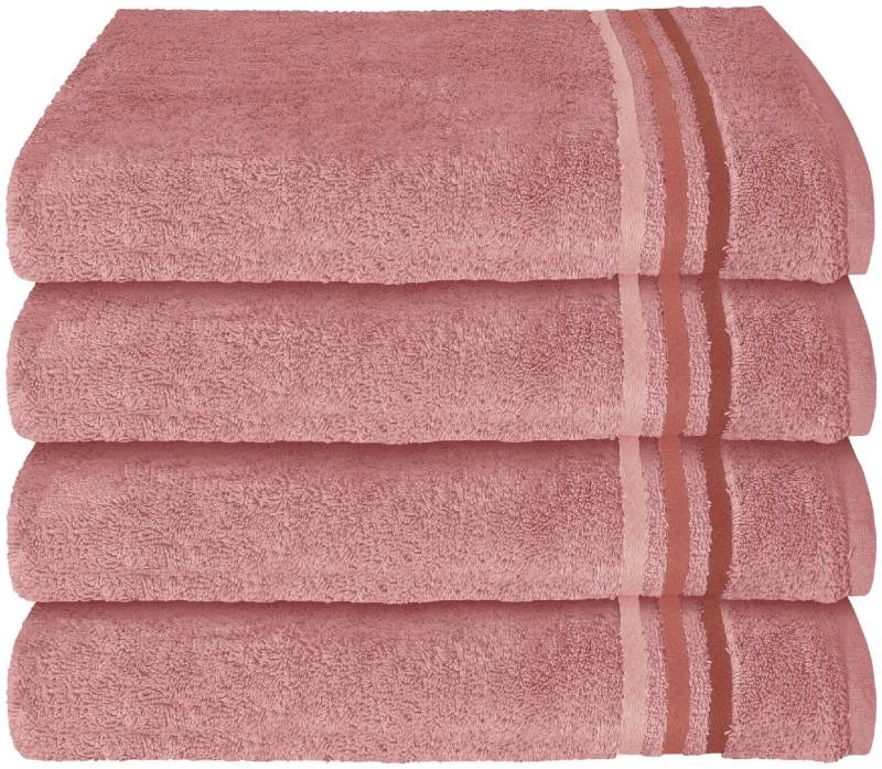 Schiesser Handtücher Skyline Color aus 100 % Baumwolle mit eleganter Streifenbordüre, Frottier (Set, 4-St), MADE IN GREEN by OEKO-TEX® von Schiesser