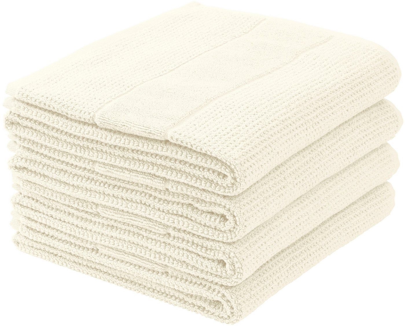 Schiesser Handtücher Turin aus 100% Baumwolle in dezenter Reiskornoptik, Frottier (Set, 4-St), MADE IN GREEN by OEKO-TEX® von Schiesser